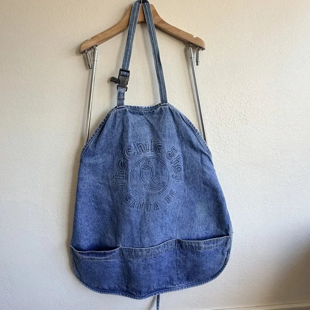 Vintage The Chile Shop Santa Fe Denim Work Apron USA Union Made Utility